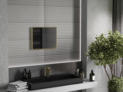 Mexen Loft zrcadlo koupelnové obdélníkové 50 x 40 cm, zlatý rám - 9852-050-040-000-50