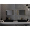 Mexen Loft obdélníkové koupelnové zrcadlo 60 x 40 cm, rám v kartáčovaném zlatém provedení - 9852-060-040-000-50