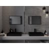 Mexen Loft obdélníkové koupelnové zrcadlo 60 x 40 cm, černý rám - 9852-060-040-000-70