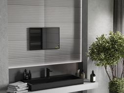 Mexen Loft obdélníkové koupelnové zrcadlo 60 x 40 cm, černý rám - 9852-060-040-000-70