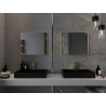 Mexen Loft obdélníkové koupelnové zrcadlo 60 x 50 cm, kartáčovaný zlatý rám - 9852-060-050-000-50