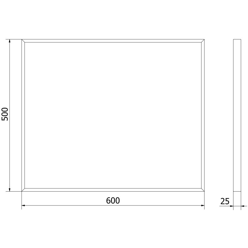 Mexen Loft obdélníkové koupelnové zrcadlo 60 x 50 cm, kartáčovaný zlatý rám - 9852-060-050-000-50