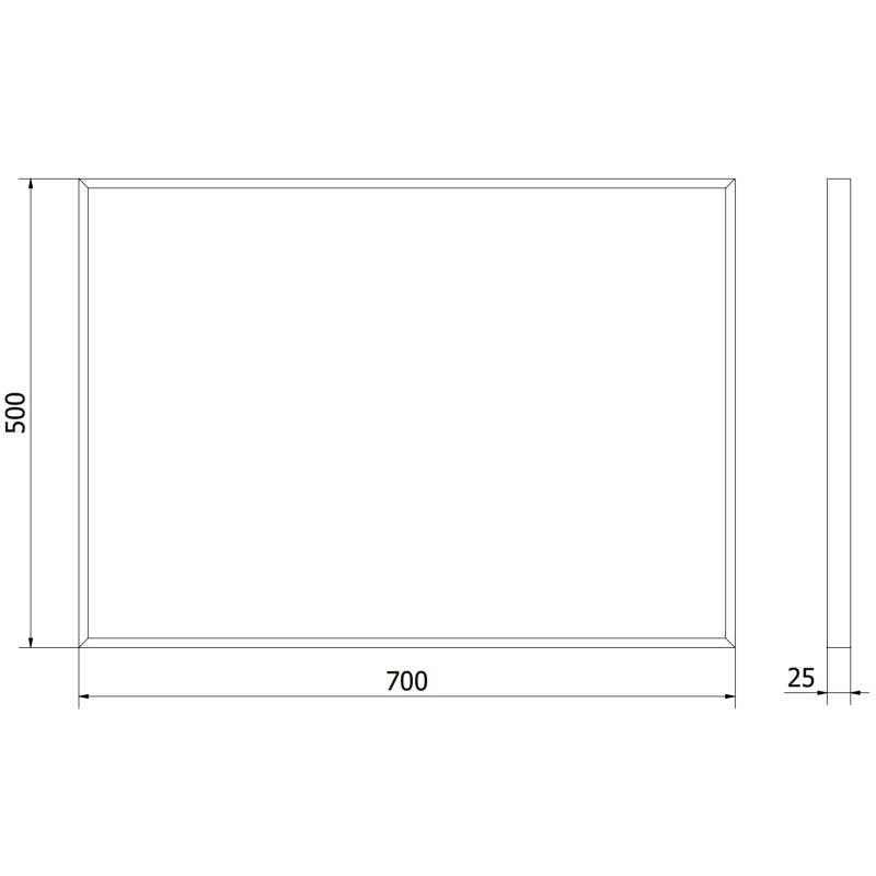 Mexen Loft obdélníkové koupelnové zrcadlo 70 x 50 cm, zlatý rám - 9852-070-050-000-50