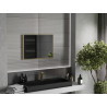 Mexen Loft obdélníkové koupelnové zrcadlo 70 x 50 cm, zlatý rám - 9852-070-050-000-50