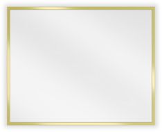Mexen Loft zrcadlo koupelnové obdélníkové 50 x 40 cm, zlatý rám - 9852-050-040-000-50