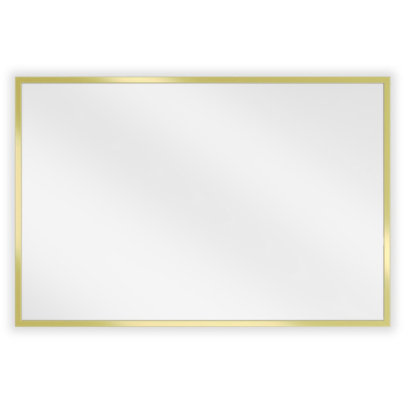 Mexen Loft obdélníkové koupelnové zrcadlo 60 x 40 cm, rám v kartáčovaném zlatém provedení - 9852-060-040-000-50
