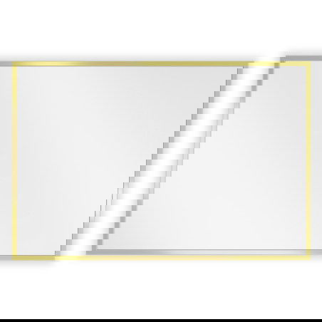 Mexen Loft obdélníkové koupelnové zrcadlo 60 x 40 cm, zlatý rám - 9852-060-040-000-50