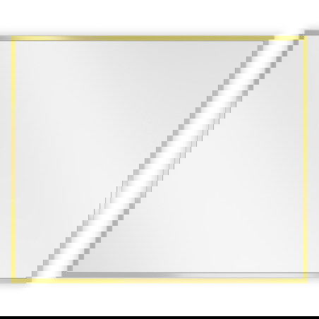 Mexen Loft obdélníkové koupelnové zrcadlo 60 x 50 cm, zlatý rám - 9852-060-050-000-50