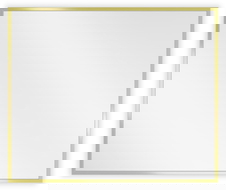 Mexen Loft obdélníkové koupelnové zrcadlo 60 x 50 cm, zlatý rám - 9852-060-050-000-50