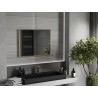 Mexen Loft obdélníkové koupelnové zrcadlo 80 x 60 cm, zlatý rám - 9852-080-060-000-50