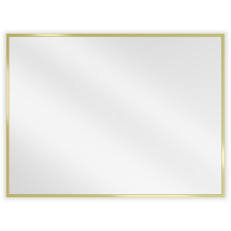 Mexen Loft obdélníkové koupelnové zrcadlo 80 x 60 cm, zlatý rám - 9852-080-060-000-50