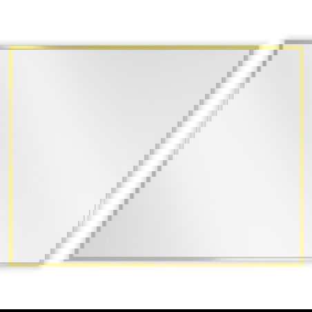 Mexen Loft koupelnové zrcadlo obdélníkové 80 x 60 cm, zlatý rám - 9852-080-060-000-50