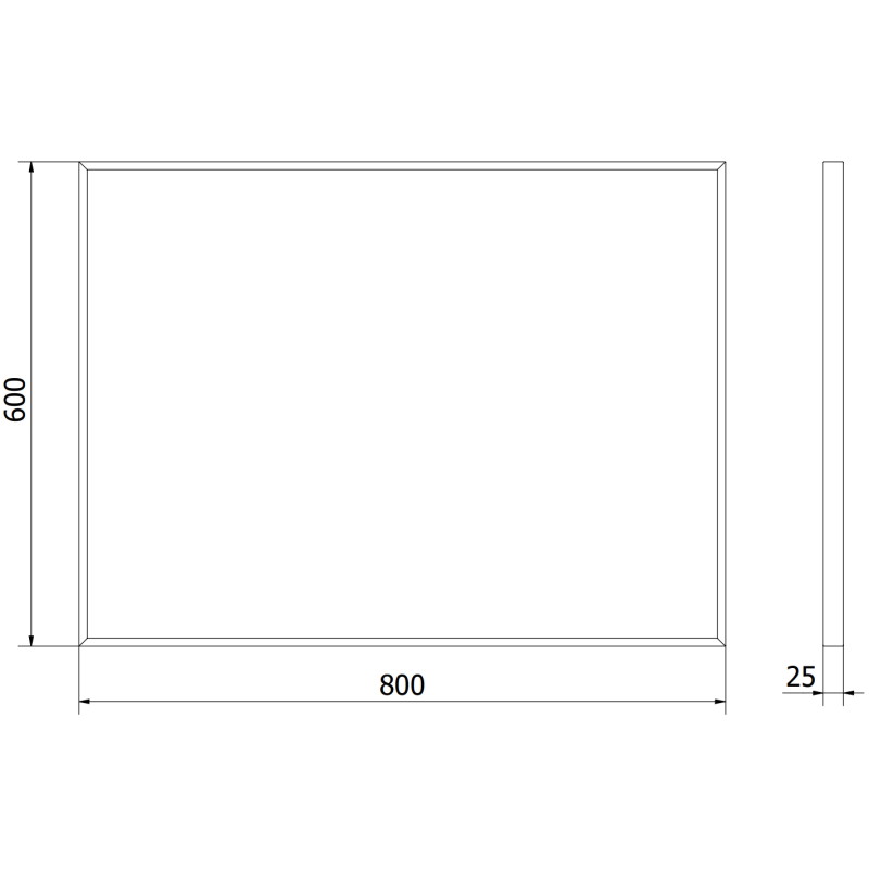 Mexen Loft obdélníkové koupelnové zrcadlo 80 x 60 cm, zlatý rám - 9852-080-060-000-50