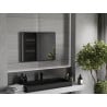 Mexen Loft koupelnové zrcadlo obdélníkové 80 x 60 cm, černý rám - 9852-080-060-000-70