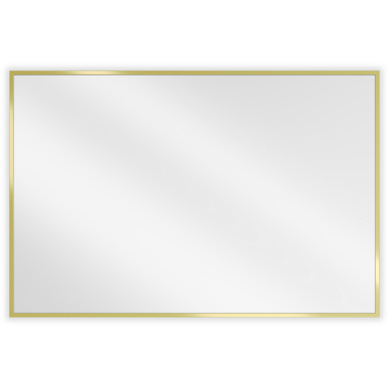 Mexen Loft obdélníkové koupelnové zrcadlo 90 x 60 cm, rám v kartáčovaném zlatě - 9852-090-060-000-50
