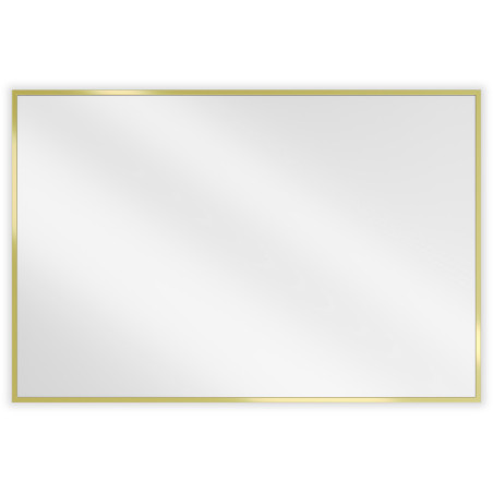 Mexen Loft obdélníkové koupelnové zrcadlo 90 x 60 cm, rám v kartáčovaném zlatě - 9852-090-060-000-50