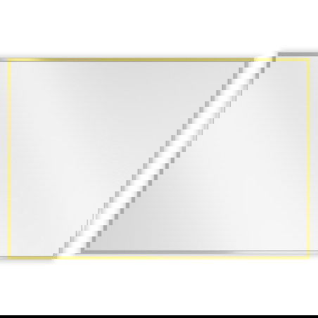 Mexen Loft obdélníkové koupelnové zrcadlo 90 x 60 cm, zlatý rám - 9852-090-060-000-50