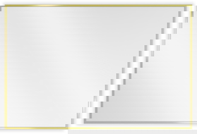 Mexen Loft obdélníkové koupelnové zrcadlo 90 x 60 cm, zlatý rám - 9852-090-060-000-50