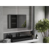 Mexen Loft obdélníkové koupelnové zrcadlo 90 x 60 cm, černý rám - 9852-090-060-000-70
