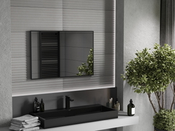 Mexen Loft obdélníkové koupelnové zrcadlo 90 x 60 cm, černý rám - 9852-090-060-000-70