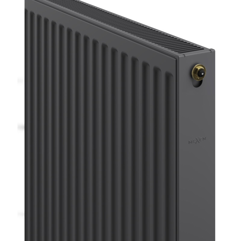 Mexen CV21 deskowy radiátor 400 x 700 mm, spodní připojení, 648 W, antracit - W621-040-070-66