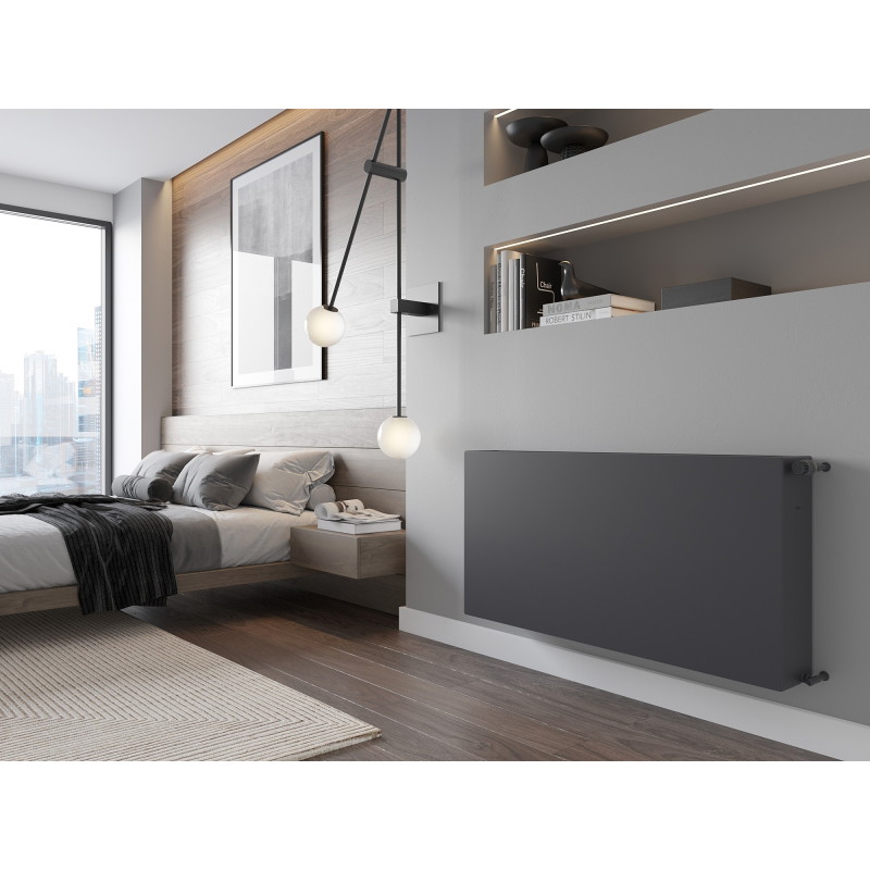 Mexen CF33 Flat deskový radiátor 900 x 900 mm, boční připojení, 2701 W, antracit - W433F-090-090-66