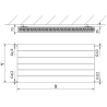 Mexen CL21 Line deskový radiátor 900 x 400 mm, boční připojení, 636 W, antracit - W421L-090-040-66