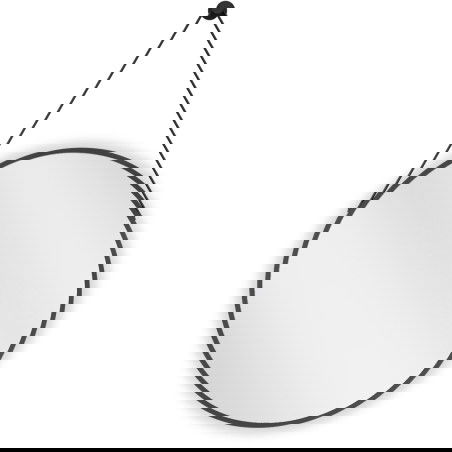 Mexen String koupelnové zrcadlo kulaté 60 cm, černý rám - 9854-060-060-000-70