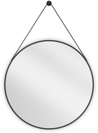 Mexen String kulaté koupelnové zrcadlo 70 cm, černý rám - 9854-070-070-000-70