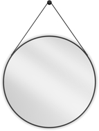 Mexen String kulaté koupelnové zrcadlo 80 cm, černý rám - 9854-080-080-000-70