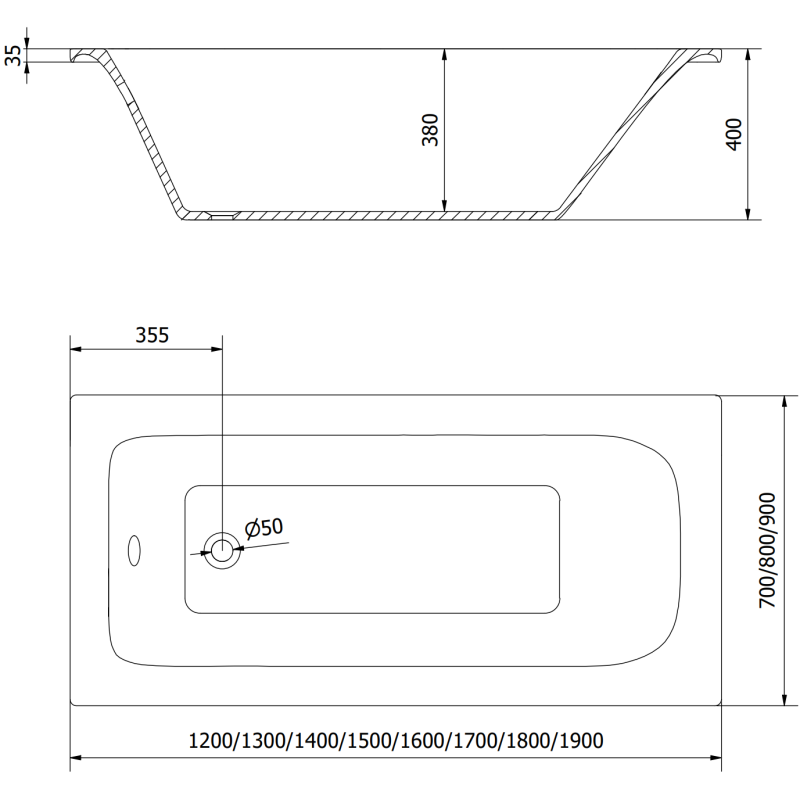 Mexen Vega obdélníková vana 160 x 70 cm s obložením a tříkřídlou zástěnou 120 cm, transparentní, černá
