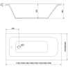 Mexen Vega obdélníková vana 180 x 80 cm s krytem a jednokřídlým zástěnou 70 cm, černý vzor - 550118080X9507007070