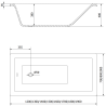 Mexen Cubik obdélníková vana 160 x 70 cm s krytem a jednokřídlovou zástěnou 70 cm, černý vzor fix