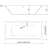 Mexen Cube obdélníková vana 180 x 80 cm s opláštěním a jednodílnou zástěnou 70 cm, transparentní, černá