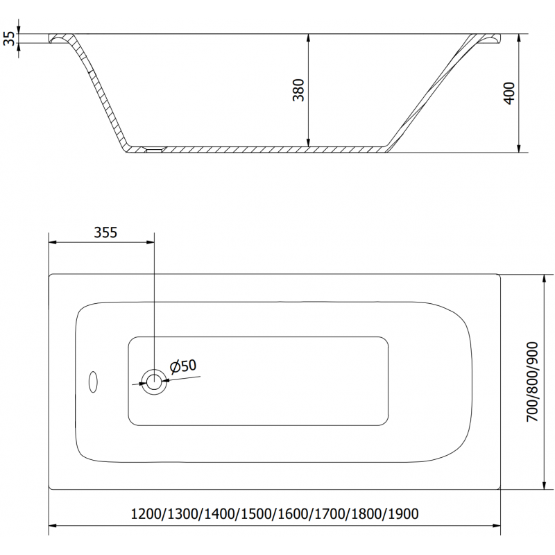 Mexen Vega obdélníková vana 180 x 80 cm s krytem a jednokřídlou zástěnou 60 cm, černý vzor - 550118080X9506007077