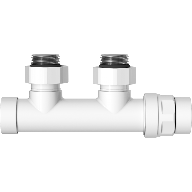 Mexen Uni-Term Úhlový radiátorový ventil, Duplex, DN50, bílý - W907-000-20