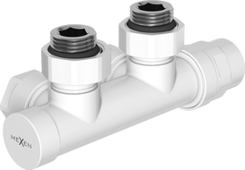 Mexen Uni-Term Úhlový radiátorový ventil, Duplex, DN50, bílý - W907-000-20