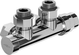 Mexen Uni-Term radiátorový ventil úhlový, Duplex, DN50, chrom - W907-000-01