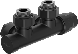 Mexen Uni-Term radiátorový ventil úhlový, Duplex, DN50, černý - W907-000-70