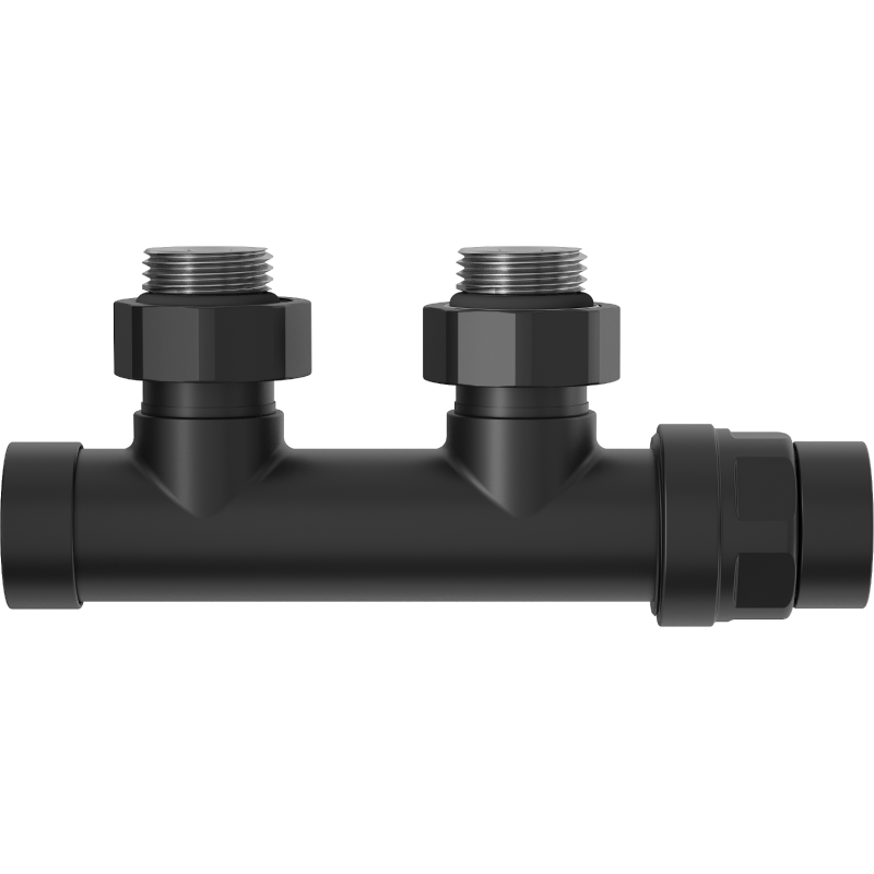 Mexen Uni-Term radiátorový ventil úhlový, Duplex, DN50, černý - W907-000-70