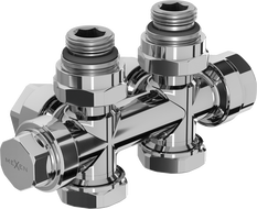 Mexen Uni-Term úhlový/přímý radiátorový ventil, Duplex, DN50, chrom - W908-000-01