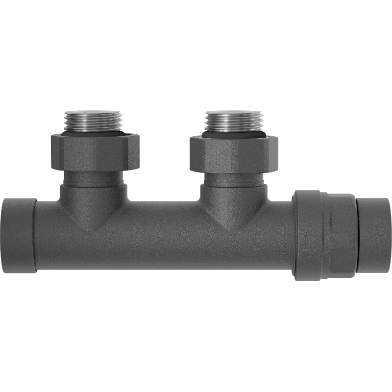 Mexen Uni-Term radiátorový ventil úhlový, Duplex, DN50, antracit - W907-000-66