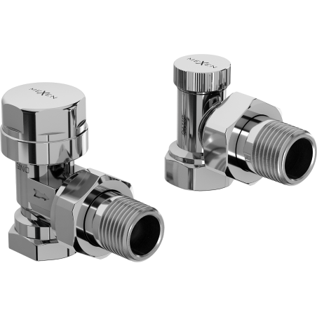 Mexen Uni-Term radiátorové ventily úhlové, chrom - W901-000-01