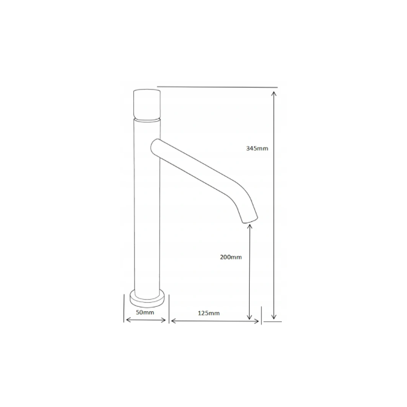 Mexen Rumba One vysoká umyvadlová baterie, černá/chrom - 73511-77