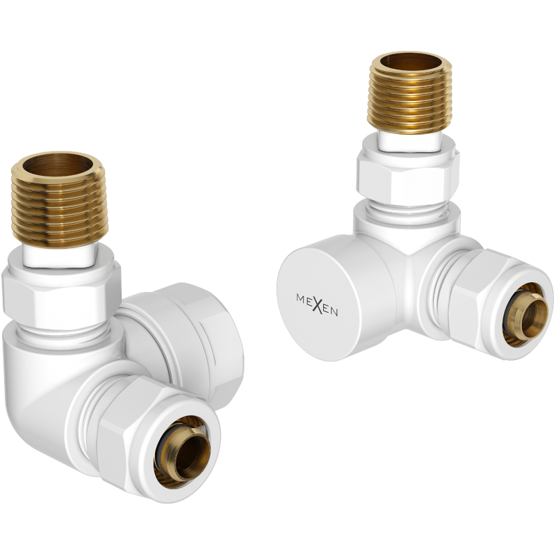 Mexen Uni-Term radiátorové ventily osové, bílé - W903-000-20