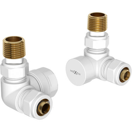 Mexen Uni-Term radiátorové ventily osové, bílé - W903-000-20