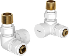 Mexen Uni-Term radiátorové ventily osové, bílé - W903-000-20