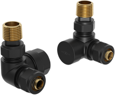 Mexen Uni-Term osiové radiátorové ventily, černé - W903-000-70