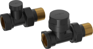 Mexen Uni-Term přímé radiátorové ventily, černé - W902-000-70