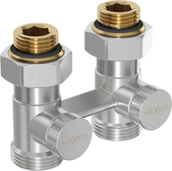 Mexen Uni-Term dvoutrubkový radiátorový ventil DN50, přímý 1/2"x3/4", nikl - W912-012-01